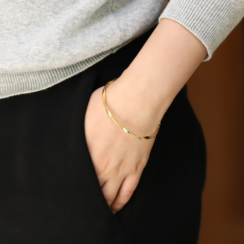 Náramek bangle z chirurgické oceli MBSG202