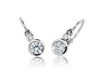 nausnice pro deti Cutie Jewellery C1984-B CZ White