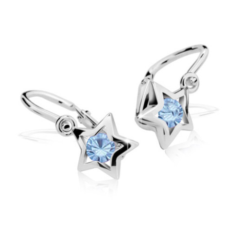 Dětské náušnice z bílého zlata Cutie Jewellery C1942B Arctic Blue