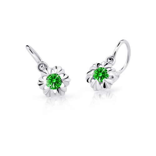 Dětské naušnice zlaté C2213B-Zelená