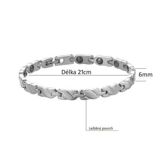 Magnetický náramek chirurgická ocel WJHB712