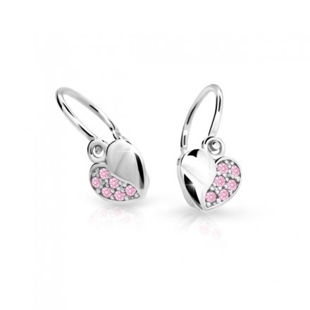 Dětské zlaté náušnice Cutie C2160B-Pink