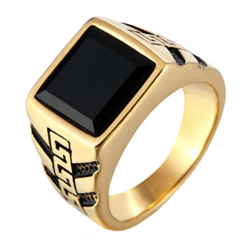 Ocelový prsten s kamenem WJHZ1162