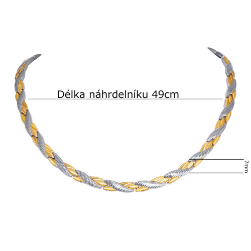 Magnetický náhrdelník z titanu JCFCNC10GS