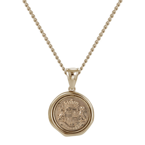 Pozlacený ocelový přívěsek a řetízek PSS1162GD