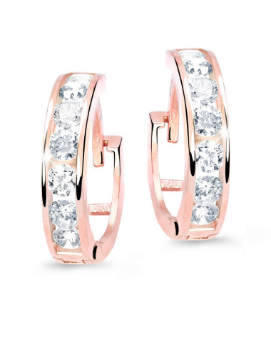 Dětské naušničky zlaté C3345R-Bílá