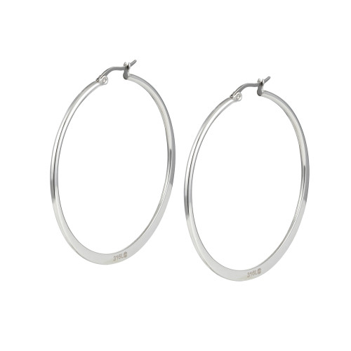 Kruhové náušnice z oceli Inori EXER14