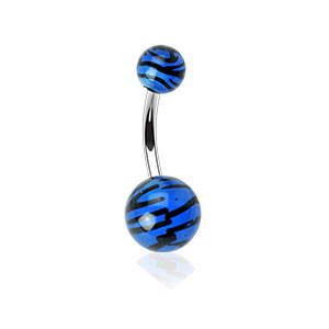 Piercing do pupíku 010-BLUE