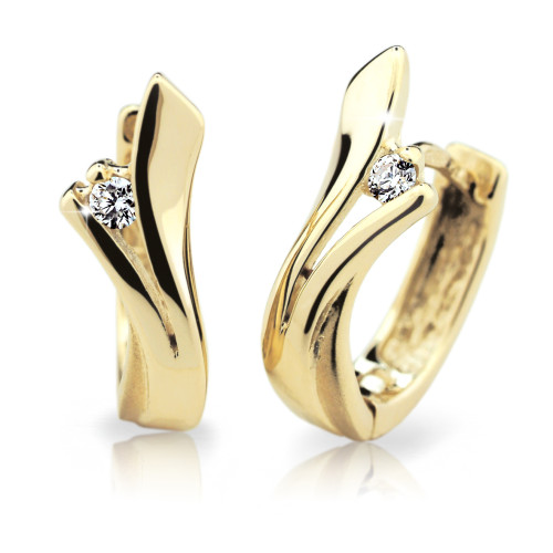 Zlaté náušnice s kamínky Cutie Jewellery Z6434Z