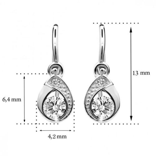 Dětské náušnice z bílého zlata C1898B