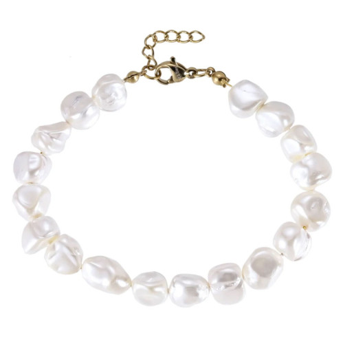 Elegantní perlový náramek z chirurgické oceli BSS1116