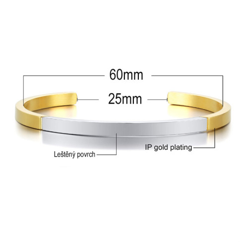 Ocelový pevný náramek pro ženy JCFB414