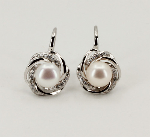 Stříbrné náušnice perly 31210001