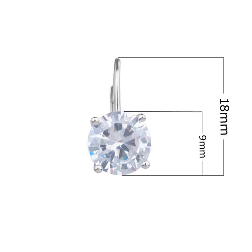 Náušnice visací stříbro se zirkony 308274003