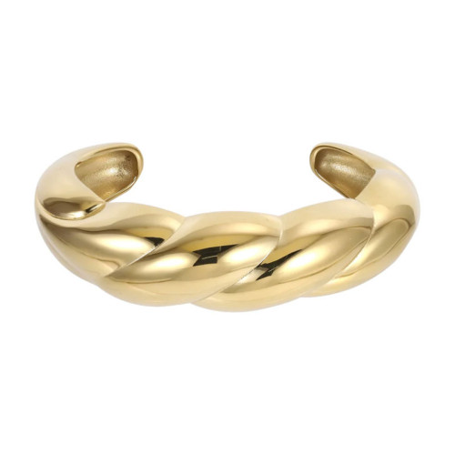 Pozlacený pevný náramek z chirurgické oceli MBSG25GD