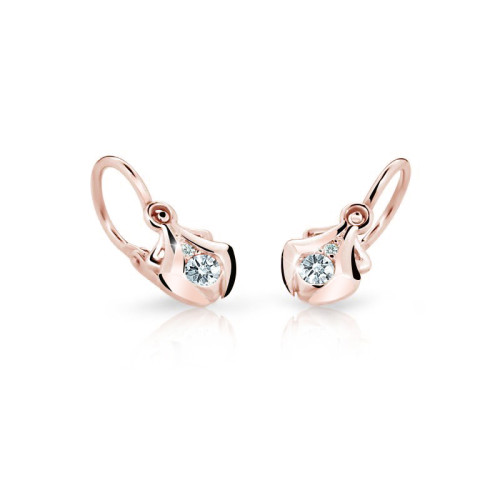 Dětské naušnice zlaté C2224R-White