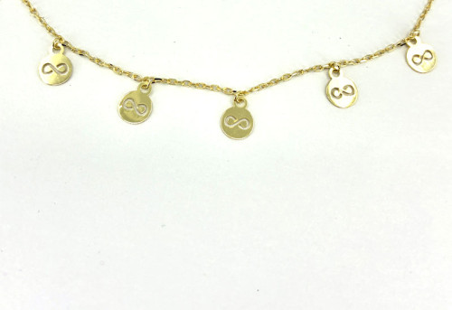 Pozlacený náhrdelník s penízky 3114590001