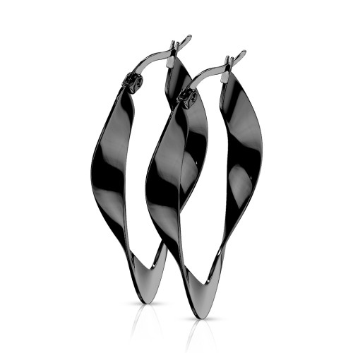 Dlouhé ocelové náušnice 3546-black