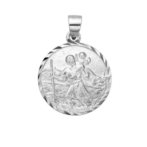 Stříbrný přívěsek a řetízek svatý Krištof 31244001