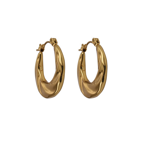 Pozlacené ocelové náušnice chirurgická ocel MESS49GD